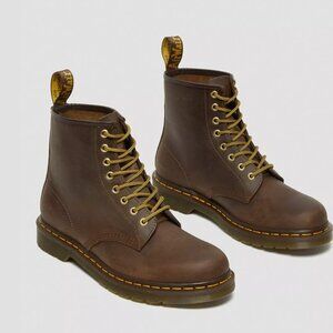 Dr. Martens 1460 Crazy Horse Leather Lace-Up Boots Unisex Brown AirWair M-8/W-9